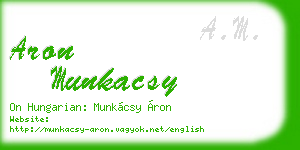 aron munkacsy business card